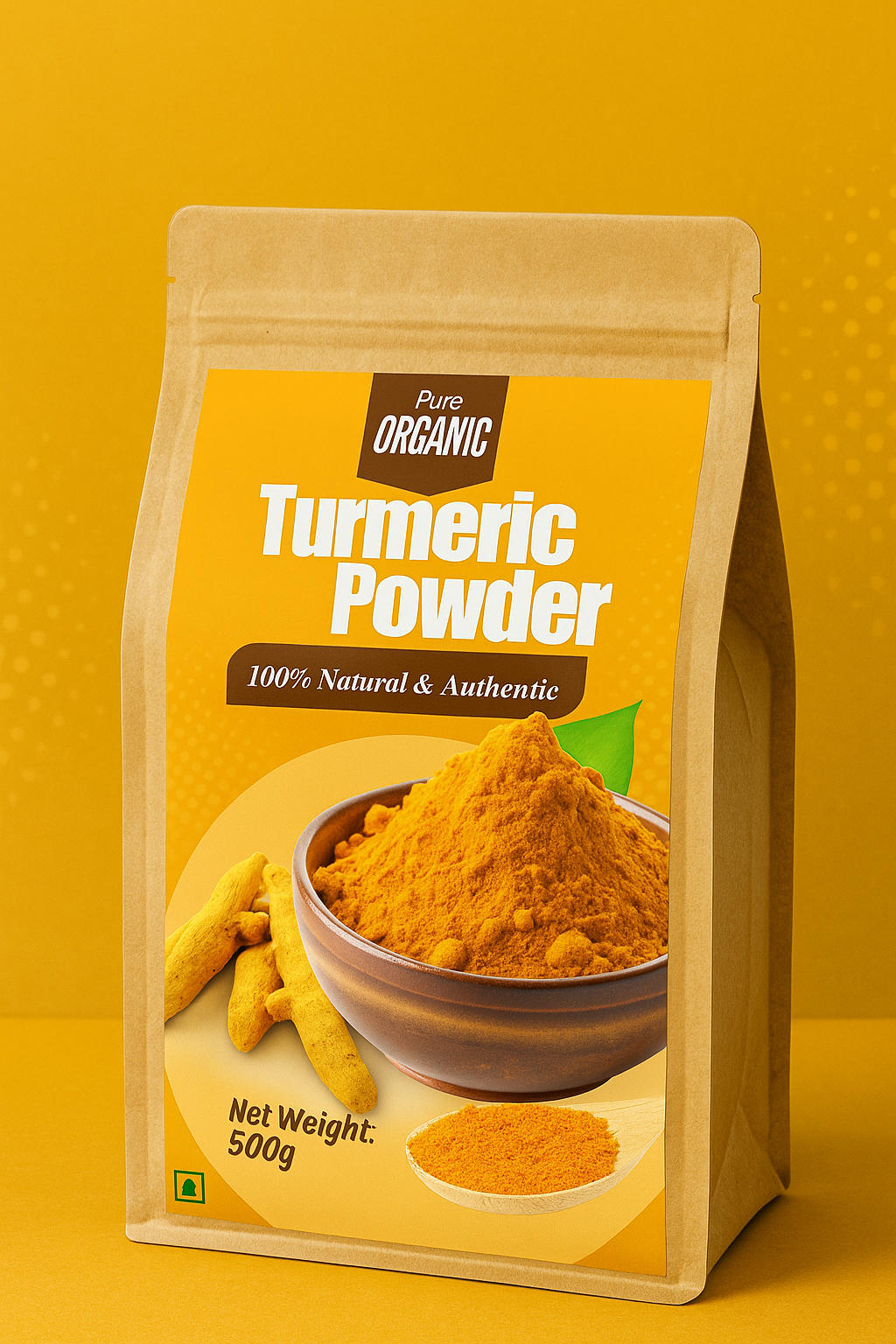 Organic Turmeric Powder. PURE ORGANIC | Straight from Turmeric Roots